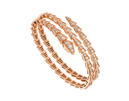 [Stars Jewelry]SERPENTI BRACELET PINK GOLD DIAMOND DOUBLE ROW