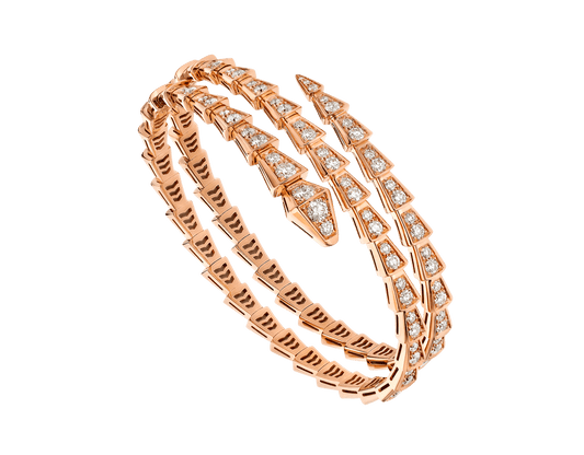 [Stars Jewelry]SERPENTI BRACELET PINK GOLD DIAMOND DOUBLE ROW