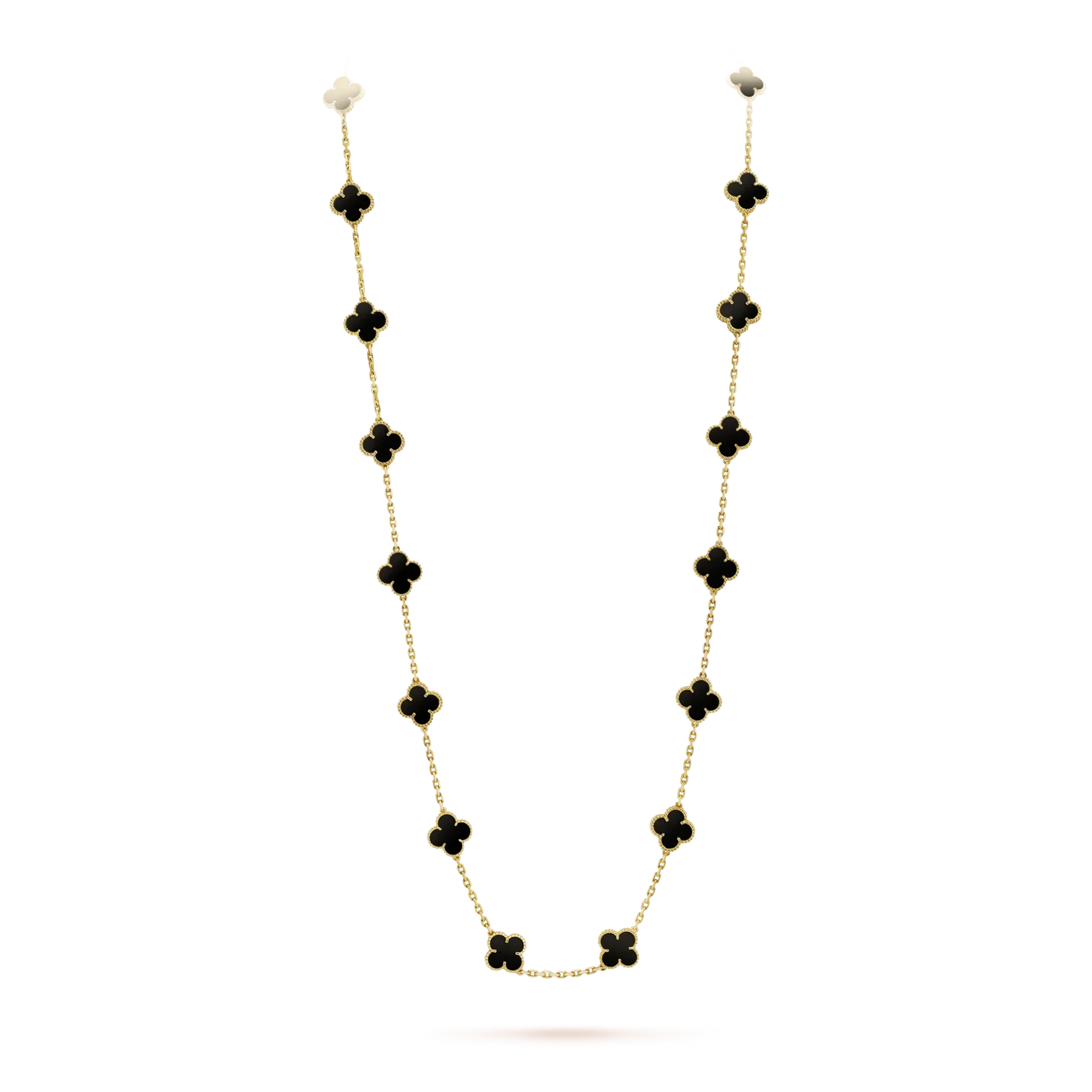 [Stars Jewelry]CLOVER 20 MOTIFS ONYX NECKLACE
