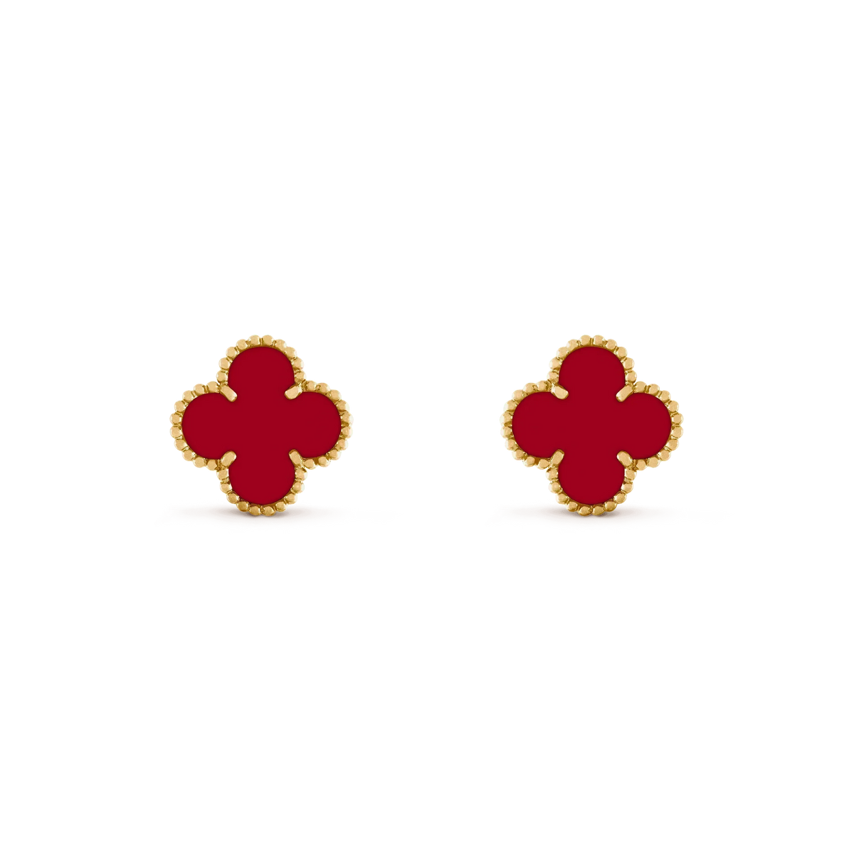[Stars Jewelry]CLOVER MEDIUM 1 MOTIFS CARNELIAN  EARRINGS