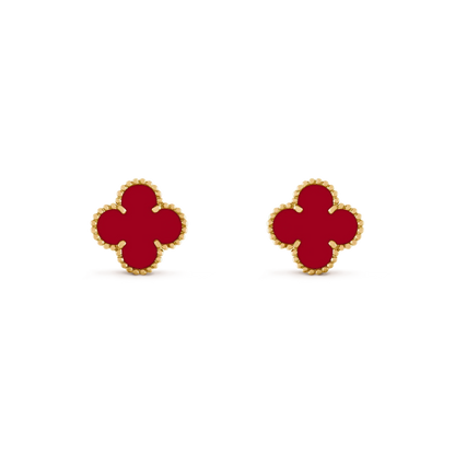 [Stars Jewelry]CLOVER MEDIUM 1 MOTIFS CARNELIAN  EARRINGS