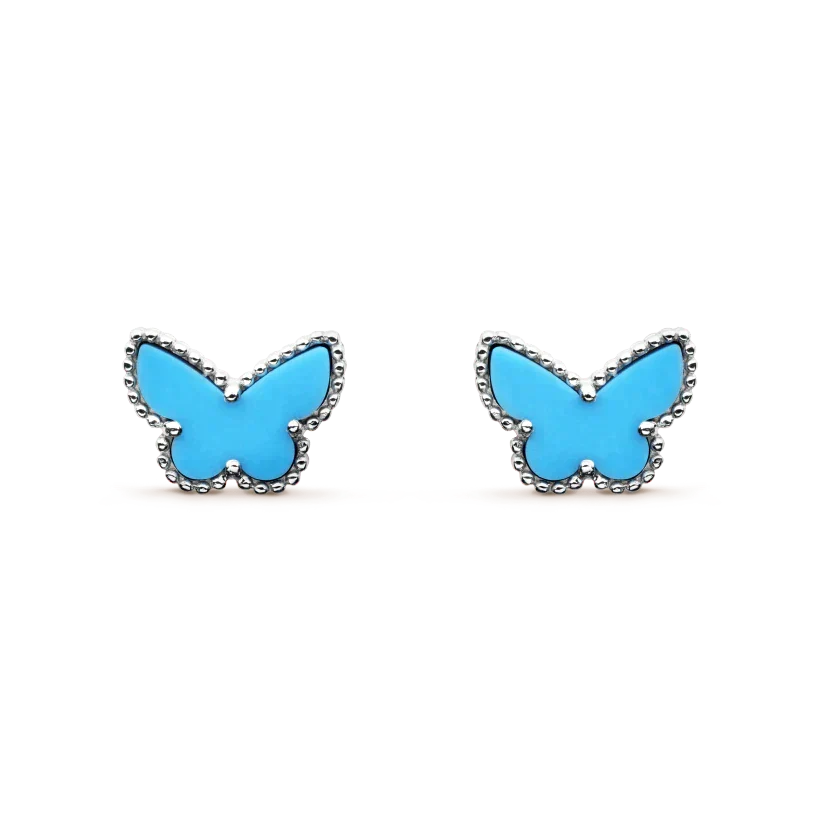 [Stars Jewelry]BUTTERFLY TURQUOISE EARRINGS SILVER