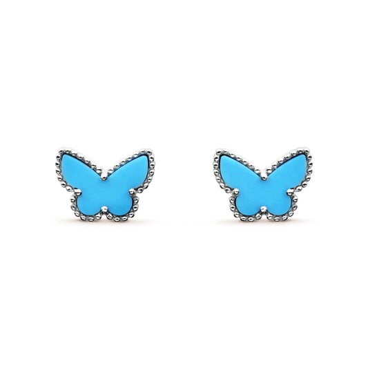 [Stars Jewelry]BUTTERFLY TURQUOISE EARRINGS SILVER
