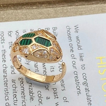 [Stars Jewelry]BRAND NEW ASSORTED SNAKE HEAD MALACHITE RINGS