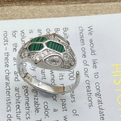 [Stars Jewelry]BRAND NEW ASSORTED SNAKE HEAD MALACHITE RINGS