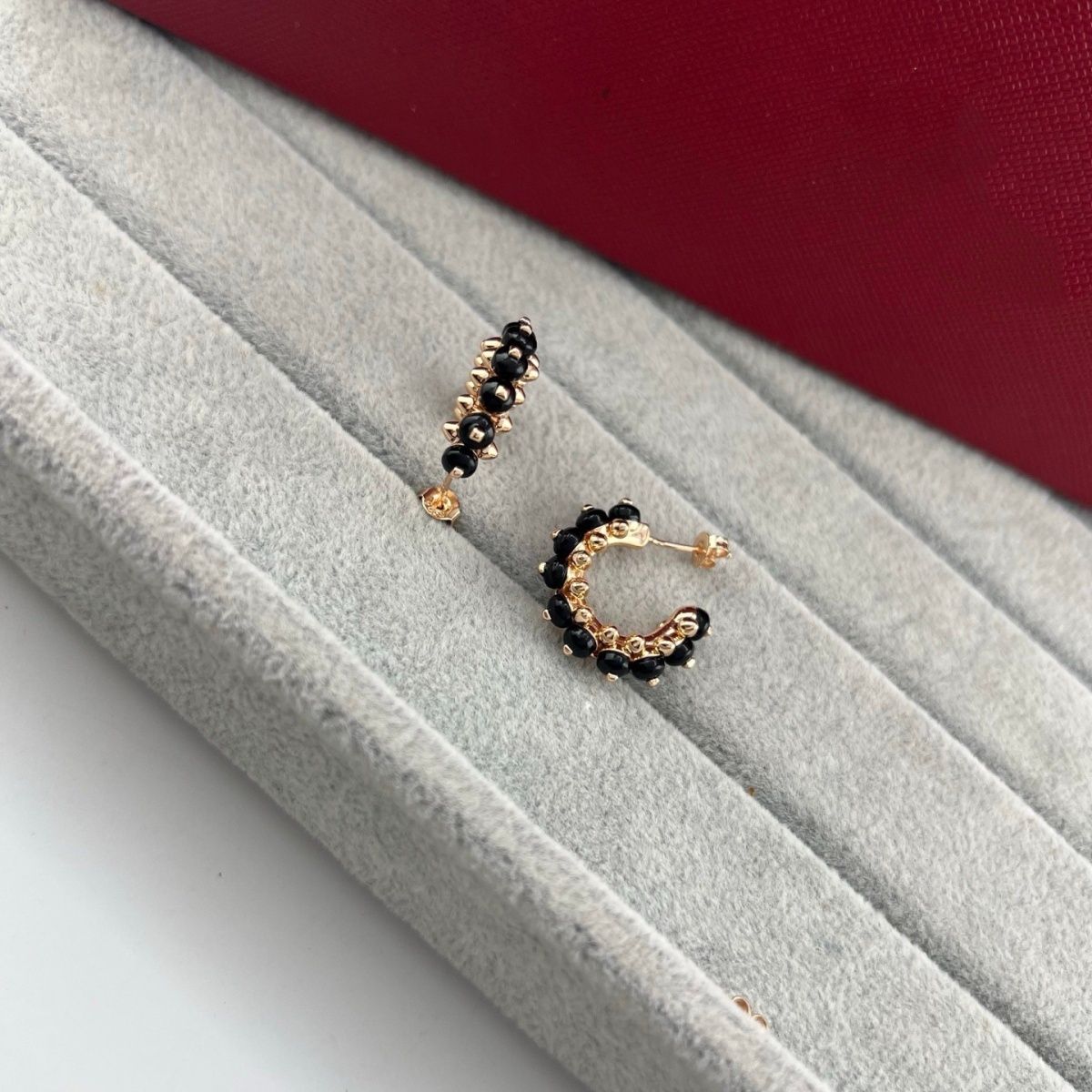 [Stars Jewelry]NEW COLORED GEMSTONE COLLECTION SMALL HOOP EARRINGS