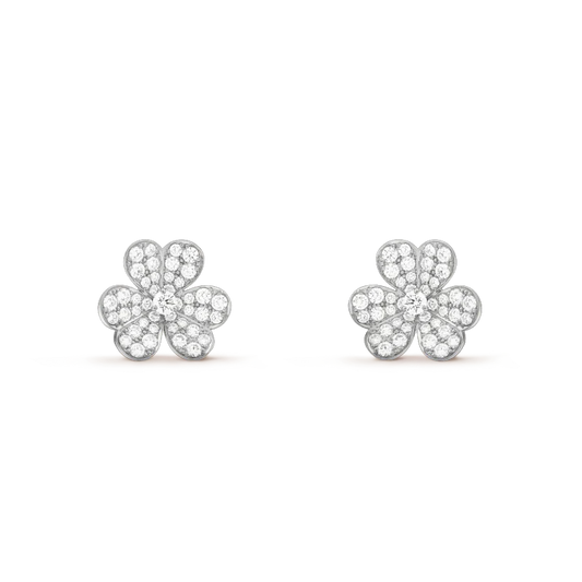 [Stars Jewelry]CLOVER COMOS DIAMOND EARRINGS SILVER