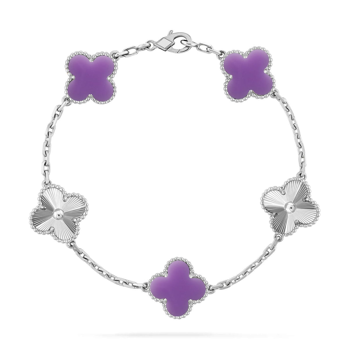 [Stars Jewelry]CLOVER 5 MOTIF LIGHT PURPLE BRACELET COLLECTION