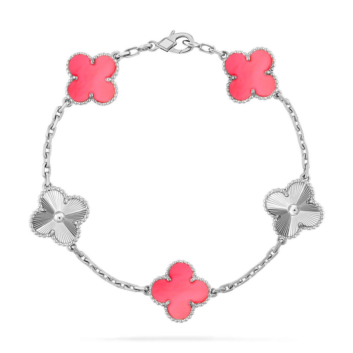 [Stars Jewelry] CLOVER 5 MOTIFS  PINK MOP BRACELET COLLECTION