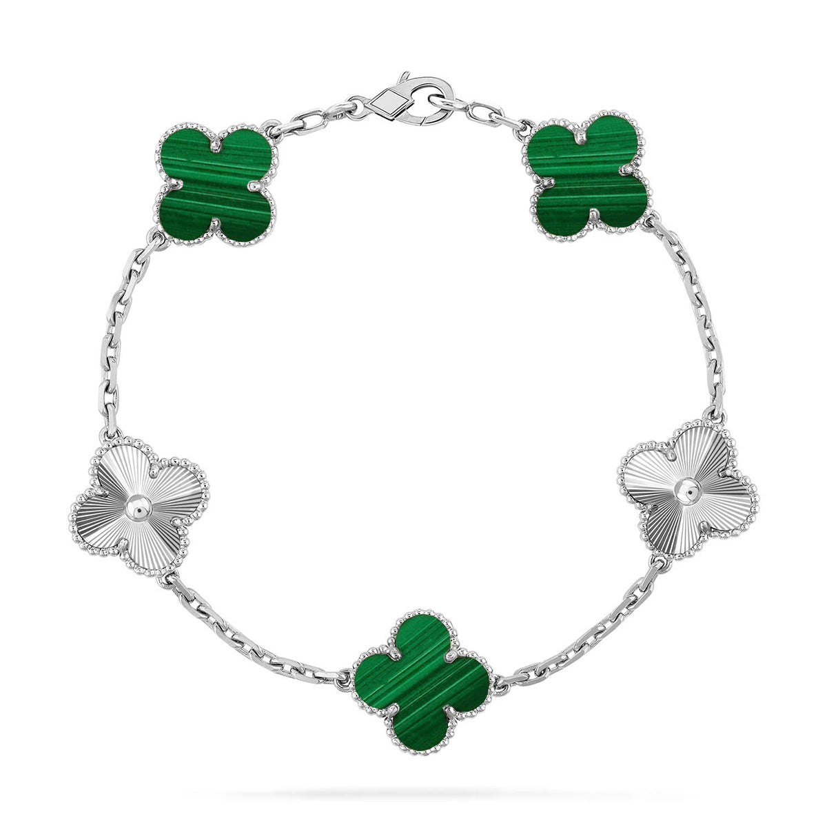 [Stars Jewelry] CLOVER 5 MOTIF MALACHITE BRACELET COLLECTION