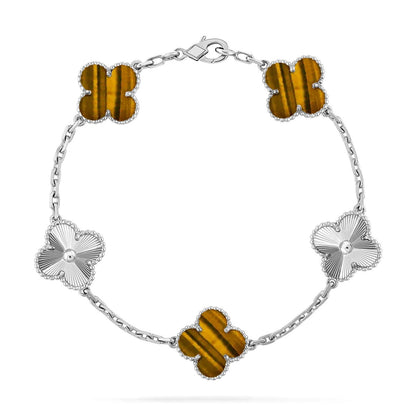[Stars Jewelry] CLOVER 5 MOTIFS TIGER EYE BRACELET COLLECTION