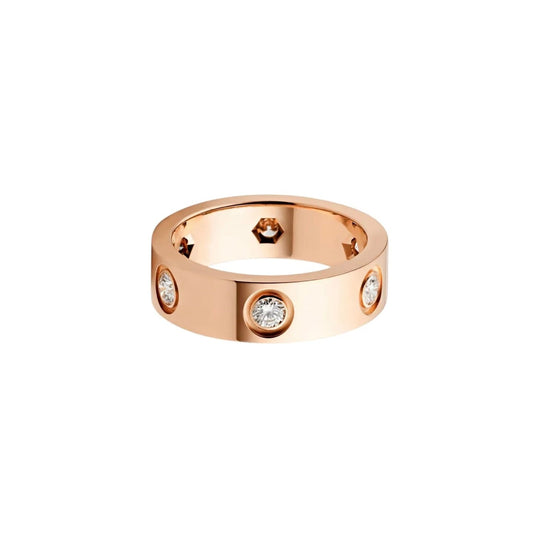 [Stars Jewelry]LOVE 5.5MM 6 DIAMOND RING