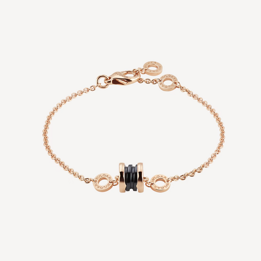 [Stars Jewelry]ZERO 1 SOFT PINK GOLD AND BLACK CERAMIC BRACELET