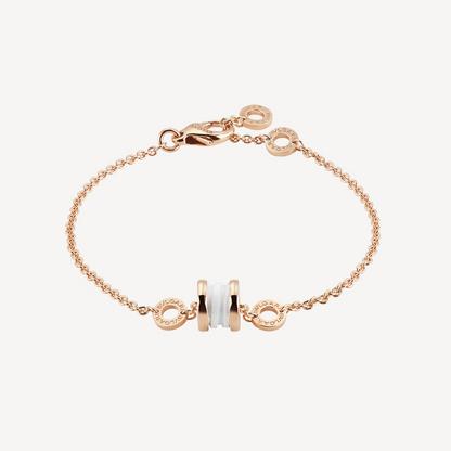 [Stars Jewelry]ZERO 1 SOFT PINK GOLD AND WHITE CERAMIC BRACELET