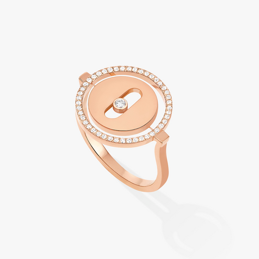 [Stars Jewelry]LUCKY MOVE PINK GOLD DIAMOND RING