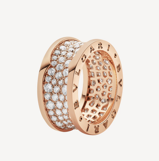 [Stars Jewelry]ZERO 1 WITH PAVED DIAMONDS ON THE SPIRAL RING