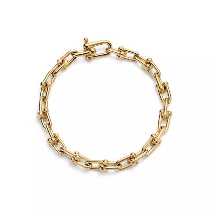 [Stellar jewels]HARDWEAR SMALL LINK 26 MOTIF GOLD BRACELET