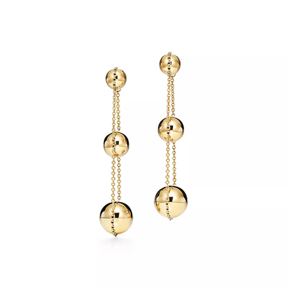 [Stellar jewels]TRIPLE DROP GOLD EARRINGS