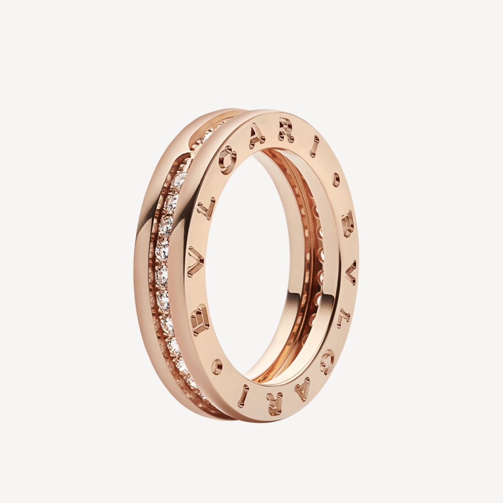 [Stars Jewelry]ZERO 1 ONE-BAND PAVED DIAMONDS ON THE SPIRAL RING