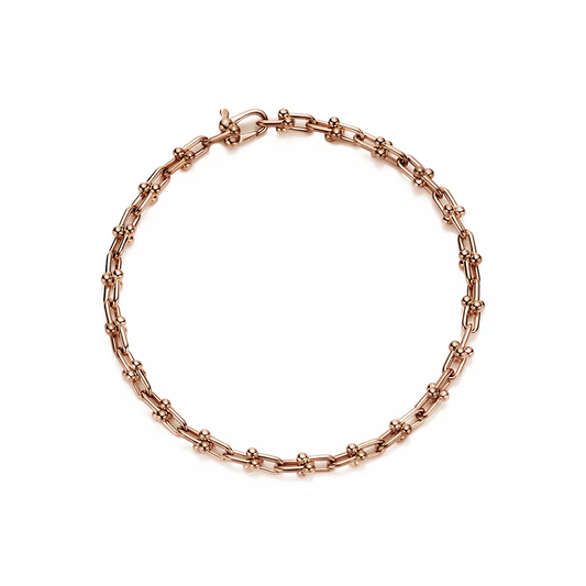 [Stellar jewels]HARDWEAR MICRO LINK 44 MOTIF PINK GOLD BRACELET