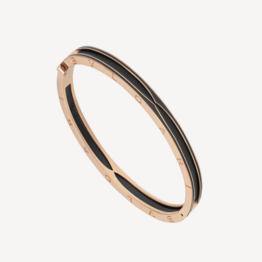 [Stars Jewelry]ZERO 1 PINK GOLD WITH MATTE BLACK CERAMIC BRACELET