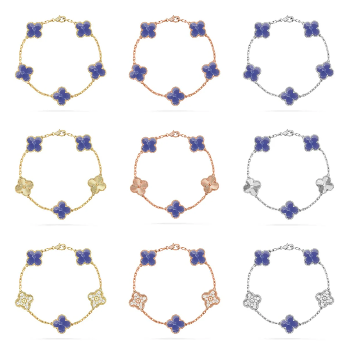 [Stars Jewelry]CLOVER 5 MOTIF BLUE VEINS BRACELET COLLECTION