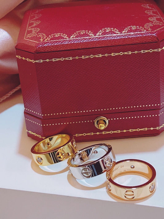 [Stars Jewelry]Three-Diamond Ring