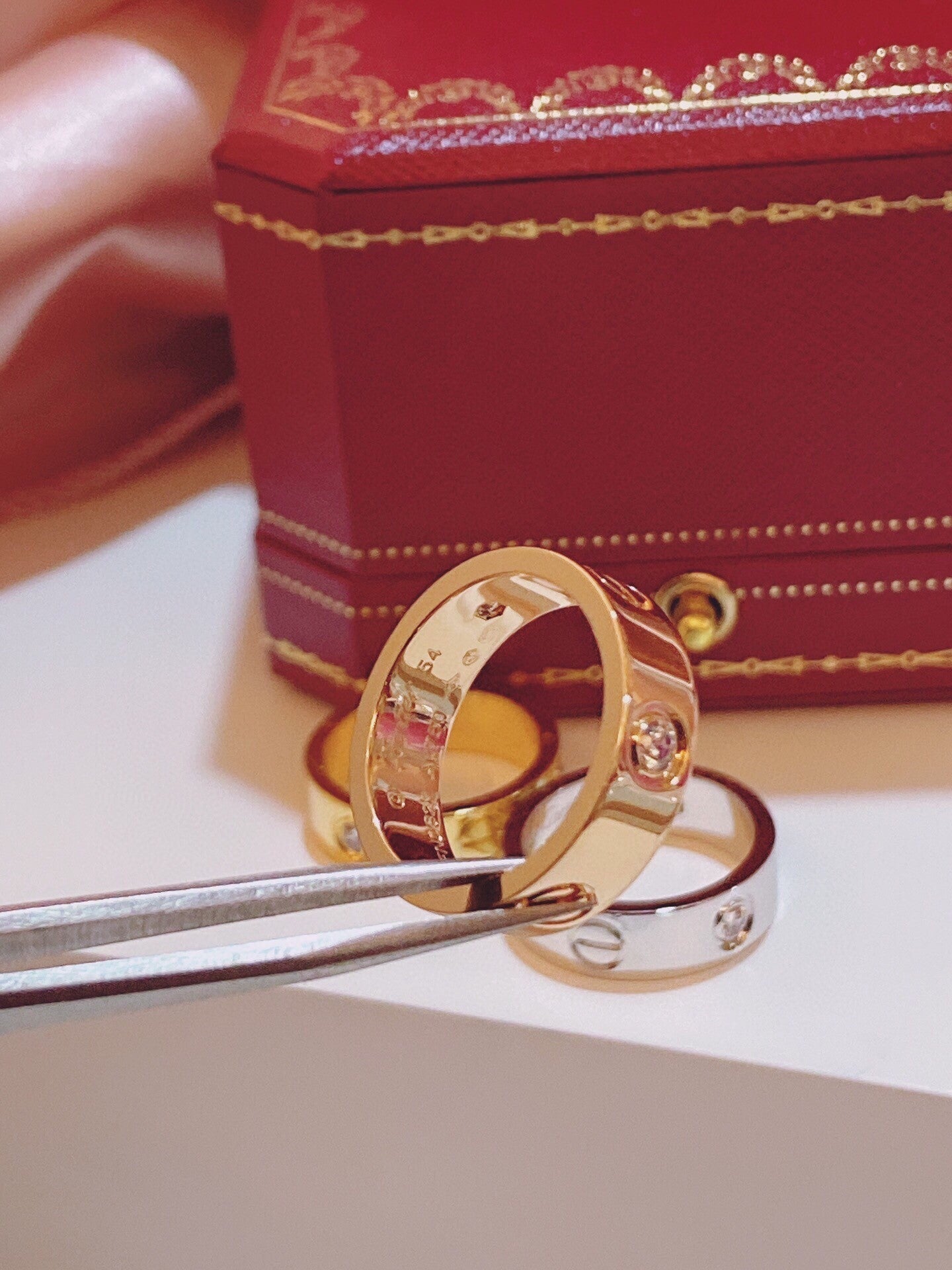 [Stars Jewelry]Three-Diamond Ring