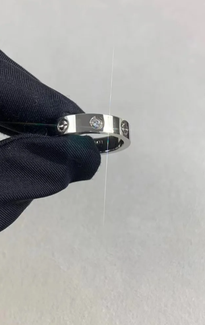[Stars Jewelry]LOVE RING 4MM 1 DIAMOND SILVER
