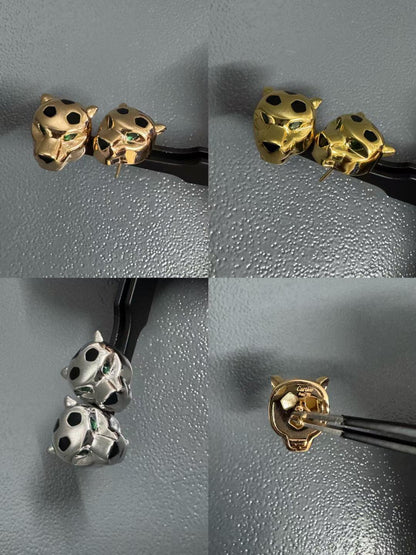 [Stars Jewelry]CHRRTAH-PRINT STUD EARRINGS, THREE COLORS