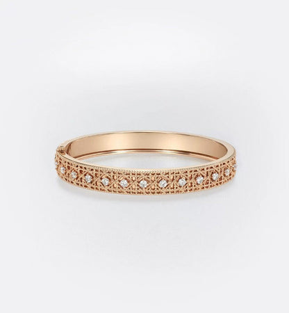 [Stars Jewelry]2026 WOVEN-PATTERN BRACELET SET WITH FULL DIAMOND INLAY THREE-COLORS