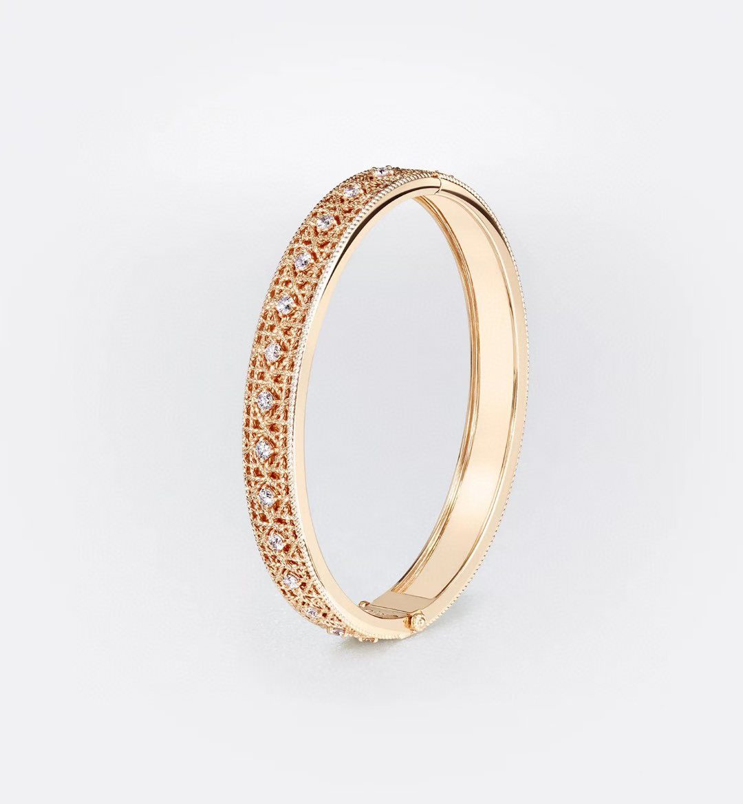 [Stars Jewelry]2026 WOVEN-PATTERN BRACELET SET WITH FULL DIAMOND INLAY THREE-COLORS