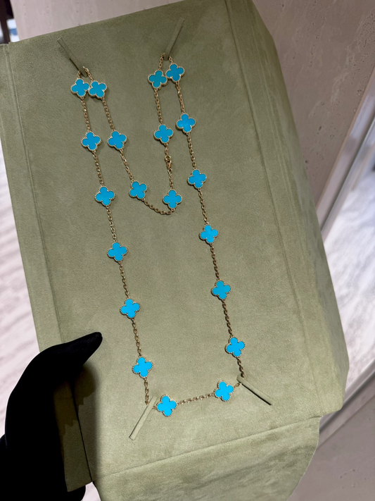 [Stars Jewelry]CLOVER 20 MOTIFS TURQUOISE GOLD
