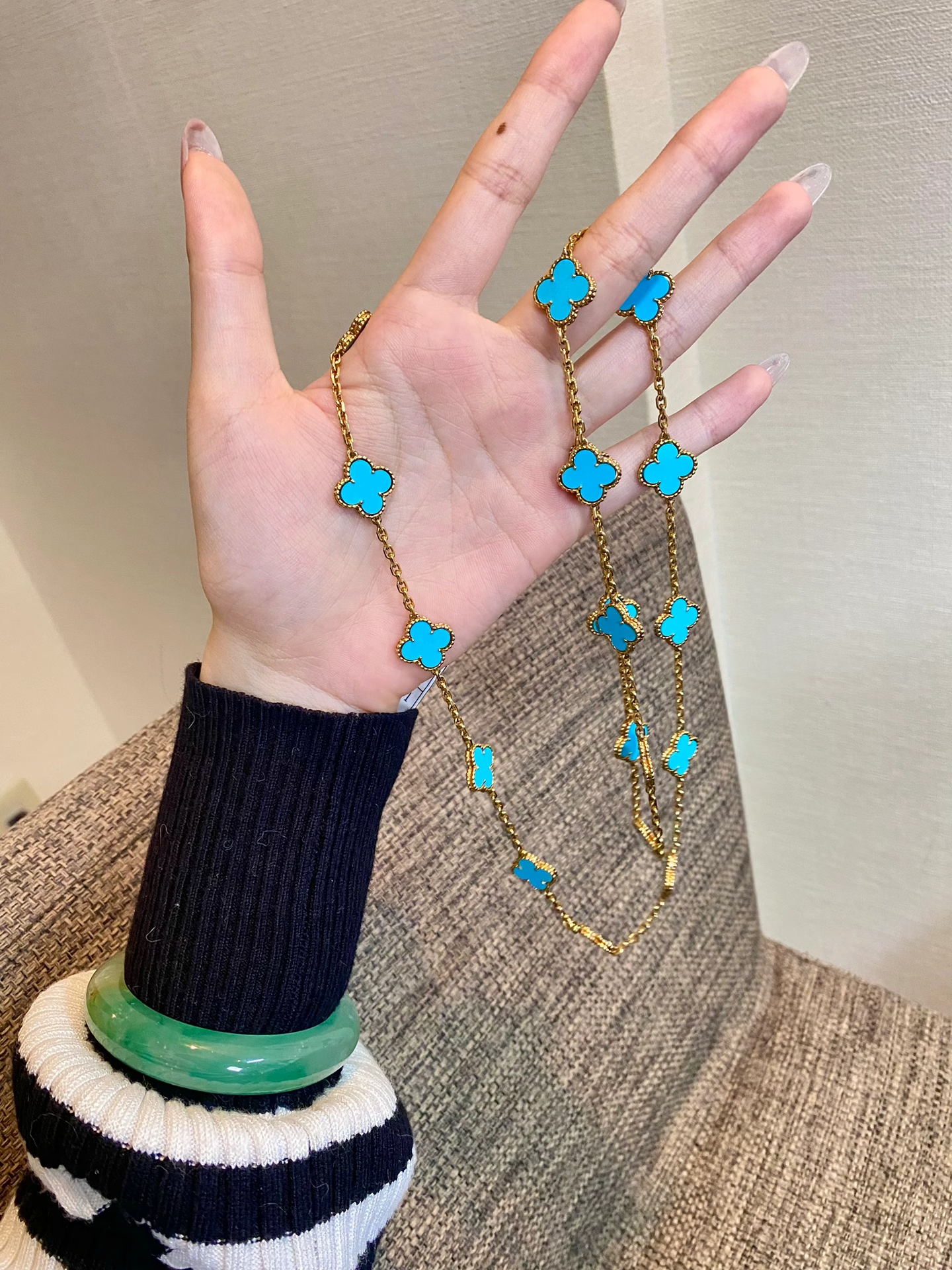[Stars Jewelry]CLOVER 20 MOTIFS TURQUOISE GOLD