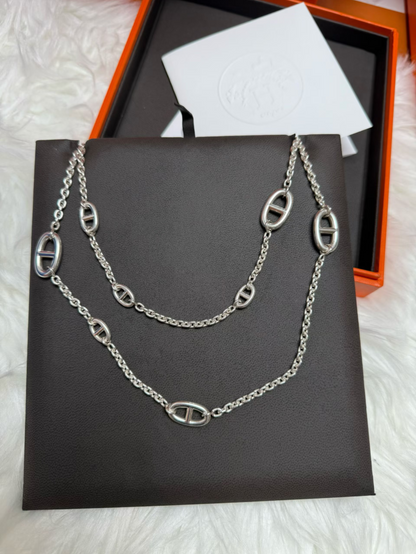 [Stars Jewelry]Classic Silver Sweater Chain