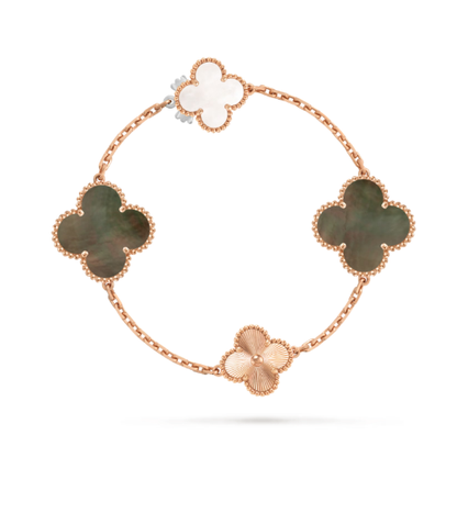 [Stars Jewelry]DETACHABLE CLOVER 15(11+4) FLOWER SILVER NECKLACE SET