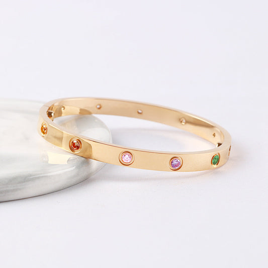 [Stars Jewelry] 2026 NEW 6.1MM COLORED GEMSTONE BRACELET