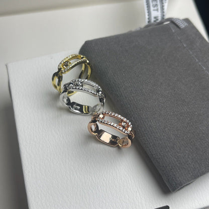 [Stars Jewelry]Sliding Single Diamond Ring