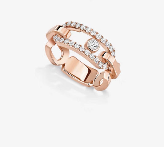 [Stars Jewelry]Sliding Single Diamond Ring