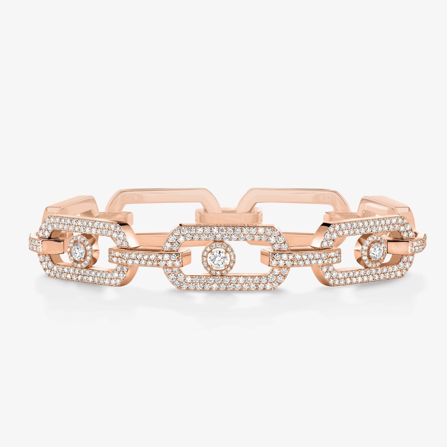 [Stars Jewelry]Large Full Diamond Unisex Sliding Bracelet with Moissanite