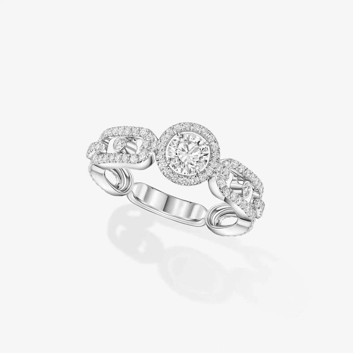 [Stars Jewelry]Move Link Solitaire Ring