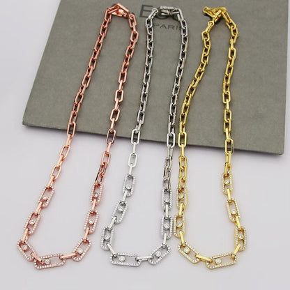 [Stars Jewelry]Move Link Pave Diamond Necklace