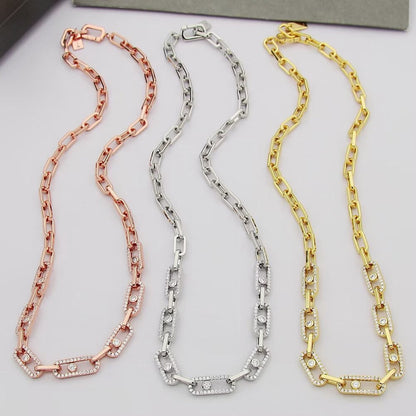 [Stars Jewelry]Move Link Pave Diamond Necklace