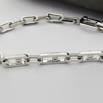 [Stars Jewelry]Move Link Pave Diamond Necklace