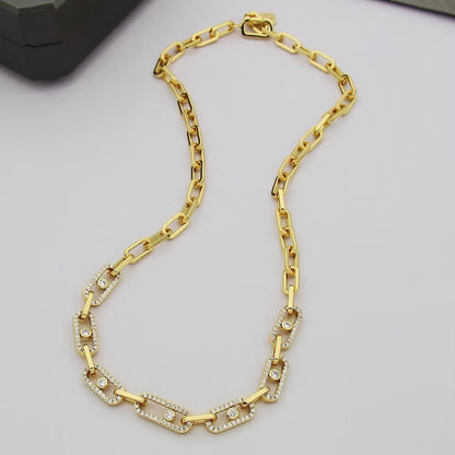 [Stars Jewelry]Move Link Pave Diamond Necklace