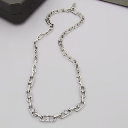 [Stars Jewelry]Move Link Pave Diamond Necklace