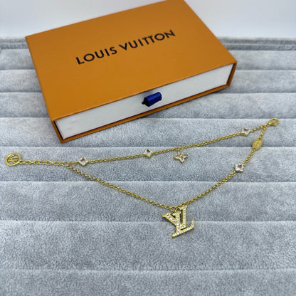 [Stars Jewelry]FULL DIAMOND LETTER NECKLACE