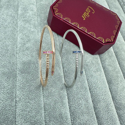[Stars Jewelry]JUSTE BRACELET 2.5MM PINK STONES AT BOTH ENDS