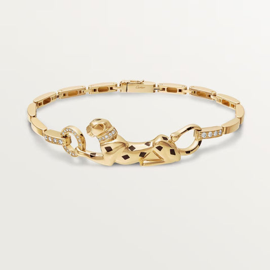 [Stars Jewelry]PANTHERE HALF DIAMOND ON CHAIN BRACELET