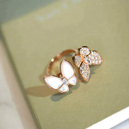 [Stars Jewelry]TWIN BUTTERFLY DIAMOND MOP RING